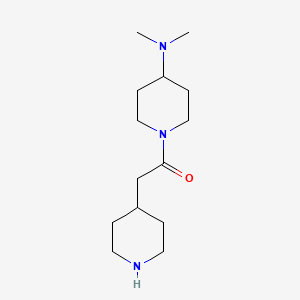 molecular formula C14H27N3O B3364480 1-[4-(Dimethylamino)piperidin-1-yl]-2-(piperidin-4-yl)ethan-1-one CAS No. 1157007-09-4