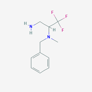 molecular formula C11H15F3N2 B3364485 (3-Amino-1,1,1-trifluoropropan-2-yl)(benzyl)methylamine CAS No. 1157124-28-1