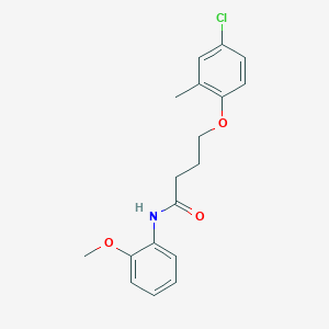molecular formula C18H20ClNO3 B336449 4-(4-chloro-2-methylphenoxy)-N-(2-methoxyphenyl)butanamide 