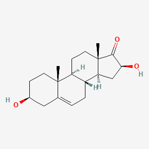 molecular formula C19H28O3 B3364497 16beta-Hydroxydehydroepiandrosterone CAS No. 1159-68-8