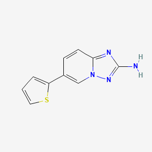 molecular formula C10H8N4S B3364515 6-(Thiophen-2-yl)-[1,2,4]triazolo[1,5-a]pyridin-2-amine CAS No. 1159826-12-6