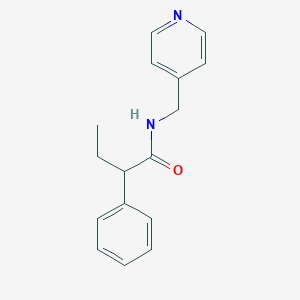 molecular formula C16H18N2O B336452 2-phenyl-N-(pyridin-4-ylmethyl)butanamide 
