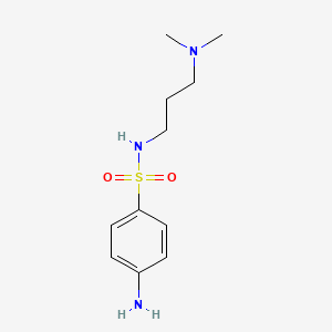 molecular formula C11H19N3O2S B3364555 4-Amino-N-[3-(dimethylamino)propyl]benzenesulfonamide CAS No. 116965-07-2