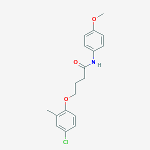 molecular formula C18H20ClNO3 B336456 4-(4-chloro-2-methylphenoxy)-N-(4-methoxyphenyl)butanamide 