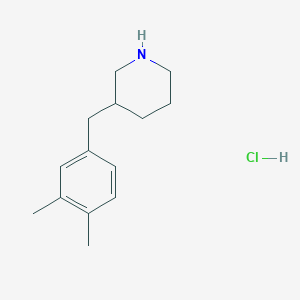 molecular formula C14H22ClN B3364562 3-(3,4-Dimethyl-benzyl)-piperidine hydrochloride CAS No. 1170373-42-8