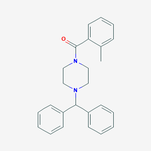 molecular formula C25H26N2O B336459 1-Benzhydryl-4-(2-methylbenzoyl)piperazine 