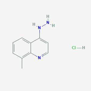 molecular formula C10H12ClN3 B3364630 4-Hydrazino-8-methylquinoline hydrochloride CAS No. 1172746-47-2