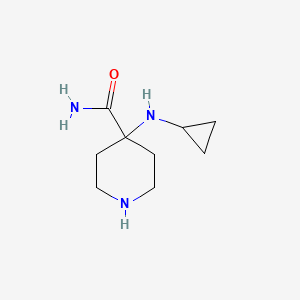 molecular formula C9H17N3O B3364639 4-(Cyclopropylamino)piperidine-4-carboxamide CAS No. 1173146-01-4