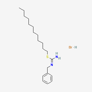 molecular formula C20H35BrN2S B3364653 N-benzyl(dodecylsulfanyl)methanimidamide hydrobromide CAS No. 1173585-22-2