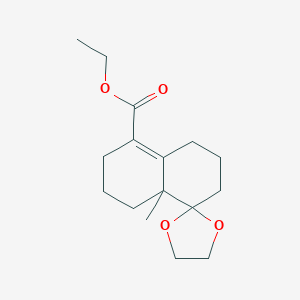 (R)-Spiro[1,3-dioxolane-2,1'(2'H)-naphthalene]-5'-carboxylic acid, 3',4',6',7',8',8'a-hexahydro-8'a-methyl-, ethyl ester (9CI)