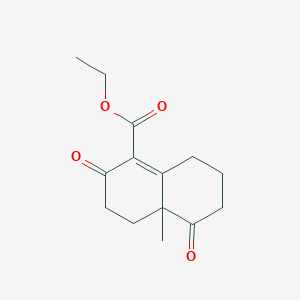 molecular formula C14H18O4 B3364661 2,5-Dioxo-4a-methyl-2,3,4,4a,5,6,7,8-octahydronaphthalene-1-carboxylic acid ethyl ester CAS No. 1173675-23-4