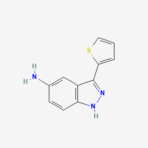 molecular formula C11H9N3S B3364670 3-(Thiophen-2-yl)-1h-indazol-5-amine CAS No. 1175909-74-6