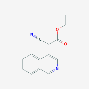 Ethyl 2-cyano-2-(isoquinolin-4-yl)acetate