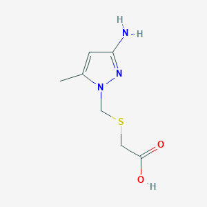 2-[(3-Amino-5-methylpyrazolyl)methylthio]acetic acid