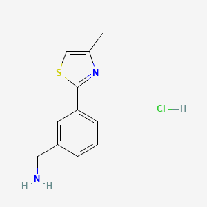 molecular formula C11H13ClN2S B3364686 3-(4-Methyl-thiazol-2-YL)-benzylamine hydrochloride CAS No. 1177350-85-4