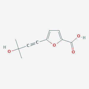 molecular formula C10H10O4 B3364691 5-(3-Hydroxy-3-methylbut-1-yn-1-yl)furan-2-carboxylic acid CAS No. 1177362-04-7