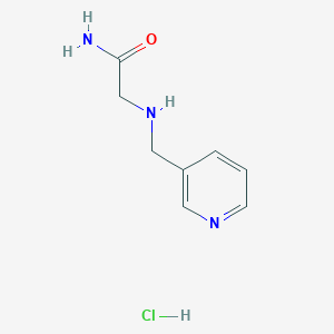 molecular formula C8H12ClN3O B3364719 2-[(Pyridin-3-ylmethyl)amino]acetamide hydrochloride CAS No. 1181457-87-3