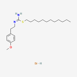 molecular formula C22H39BrN2OS B3364735 (dodecylsulfanyl)-N-[2-(4-methoxyphenyl)ethyl]methanimidamide hydrobromide CAS No. 1181458-71-8