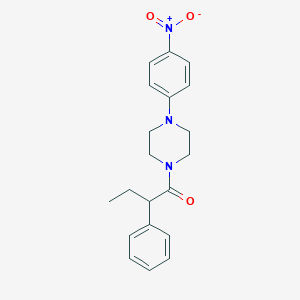 molecular formula C20H23N3O3 B336474 1-[4-(4-Nitrophenyl)piperazin-1-yl]-2-phenylbutan-1-one 