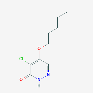 molecular formula C9H13ClN2O2 B3364742 4-chloro-5-(pentyloxy)pyridazin-3(2H)-one CAS No. 1182254-38-1