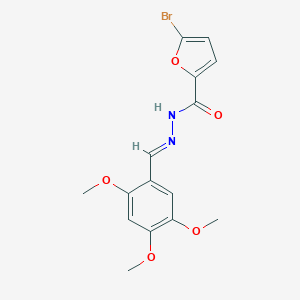 molecular formula C15H15BrN2O5 B336477 5-bromo-N'-(2,4,5-trimethoxybenzylidene)-2-furohydrazide 