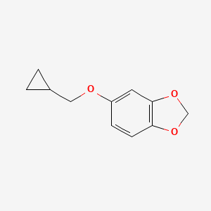 molecular formula C11H12O3 B3364788 5-Cyclopropylmethoxy-benzo[1,3]dioxole CAS No. 1185836-73-0