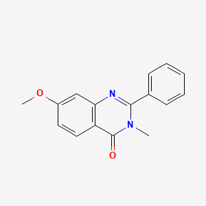 molecular formula C16H14N2O2 B3364812 7-methoxy-3-methyl-2-phenylquinazolin-4(3H)-one CAS No. 1187568-16-6