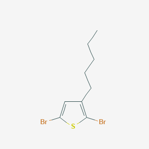 molecular formula C9H12Br2S B3364818 2,5-dibromo-3-pentylThiophene CAS No. 1187577-37-2