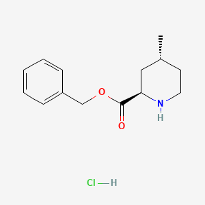 molecular formula C14H20ClNO2 B3364821 Benzyl (+/-)-trans-4-methyl-piperidine-2-carboxylate hydrochloride CAS No. 1187927-11-2