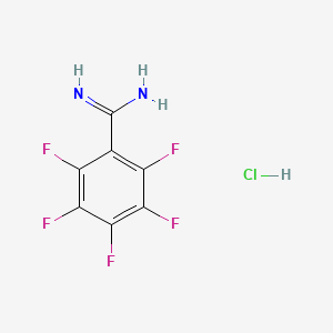 molecular formula C7H4ClF5N2 B3364822 2,3,4,5,6-Pentafluoro-benzamidine hydrochloride CAS No. 1187927-16-7