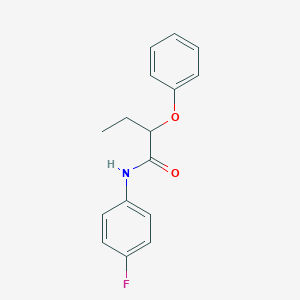 molecular formula C16H16FNO2 B336483 N-(4-fluorophenyl)-2-phenoxybutanamide 