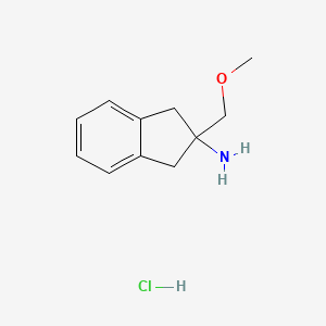 molecular formula C11H16ClNO B3364852 2-Methoxymethyl-indan-2-ylamine hydrochloride CAS No. 1187928-09-1