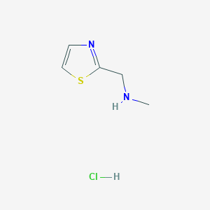 molecular formula C5H9ClN2S B3364862 盐酸甲基-噻唑-2-基甲基-胺 CAS No. 1187928-19-3