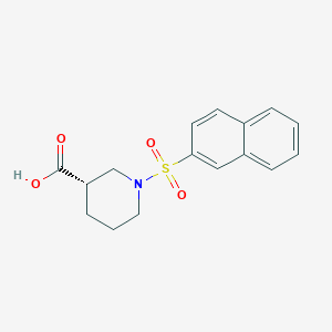 molecular formula C16H17NO4S B3364867 (S)-1-(Naphthalene-2-sulfonyl)-piperidine-3-carboxylic acid CAS No. 1187928-71-7