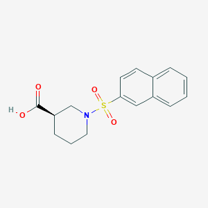 molecular formula C16H17NO4S B3364873 (R)-1-(Naphthalene-2-sulfonyl)-piperidine-3-carboxylic acid CAS No. 1187928-75-1