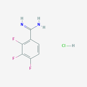 molecular formula C7H6ClF3N2 B3364885 2,3,4-Trifluoro-benzamidine hydrochloride CAS No. 1187929-42-5