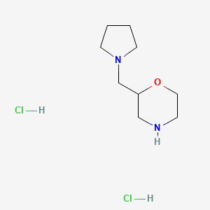 molecular formula C9H20Cl2N2O B3364893 2-(吡咯烷-1-基甲基)吗啉二盐酸盐 CAS No. 1187929-46-9