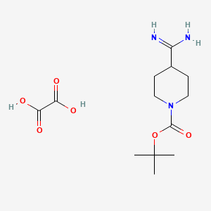 molecular formula C13H23N3O6 B3364903 tert-Butyl 4-carbamimidoylpiperidine-1-carboxylate oxalate CAS No. 1187929-57-2