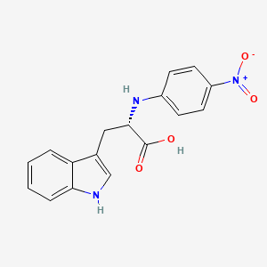 molecular formula C17H15N3O4 B3364904 (S)-N-(4-Nitro-phenyl)-L-tryptophan CAS No. 1187929-73-2