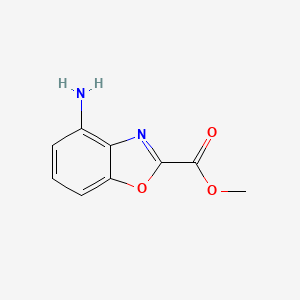 molecular formula C9H8N2O3 B3364919 4-Amino-benzooxazole-2-carboxylic acid methyl ester CAS No. 1187930-27-3