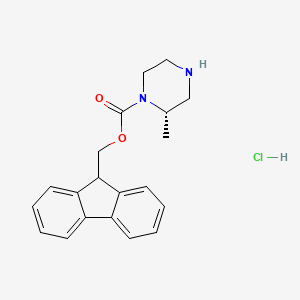 molecular formula C20H23ClN2O2 B3364931 (S)-1-Fmoc-2-methyl-piperazine hydrochloride CAS No. 1187930-89-7