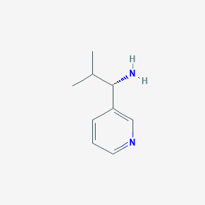 molecular formula C9H14N2 B3364936 (S)-2-Methyl-1-pyridin-3-YL-propylamine CAS No. 1187930-90-0