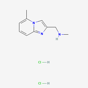 molecular formula C10H15Cl2N3 B3364958 Methyl-(5-methyl-imidazo[1,2-a]pyridin-2-ylmethyl)-amine dihydrochloride CAS No. 1187931-77-6