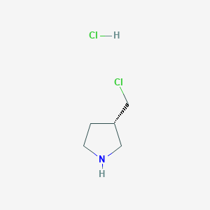 molecular formula C5H11Cl2N B3364965 3(S)-Chloromethyl-pyrrolidine hydrochloride CAS No. 1187931-98-1