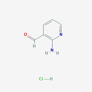 molecular formula C6H7ClN2O B3364977 2-Amino-pyridine-3-carbaldehyde hydrochloride CAS No. 1187932-54-2