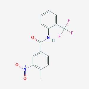 molecular formula C15H11F3N2O3 B336498 4-methyl-3-nitro-N-[2-(trifluoromethyl)phenyl]benzamide 