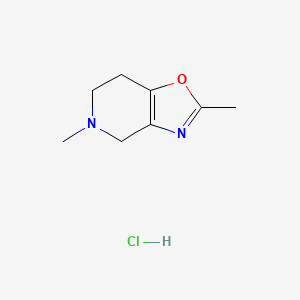 molecular formula C8H13ClN2O B3364983 2,5-Dimethyl-4,5,6,7-tetrahydro-oxazolo[4,5-c]pyridine hydrochloride CAS No. 1187932-78-0