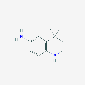 molecular formula C11H16N2 B3364988 4,4-Dimethyl-1,2,3,4-tetrahydro-quinolin-6-ylamine CAS No. 1187933-52-3