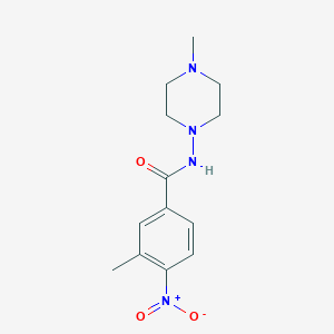 3-methyl-N-(4-methylpiperazin-1-yl)-4-nitrobenzamide