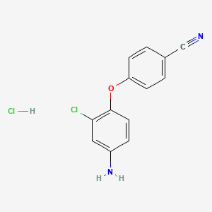 molecular formula C13H10Cl2N2O B3365030 4-(4-Amino-2-chlorophenoxy)benzonitrile hydrochloride CAS No. 1193390-52-1